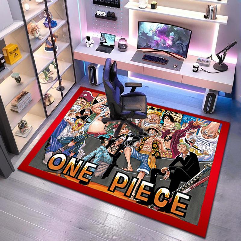 Starring the Japanese Cartoon ONE PIECE Monkey D. Luffy Carpet Is Suitable for Living Room and Bedroom Doormats Office Balcony Decorative Carpet V11