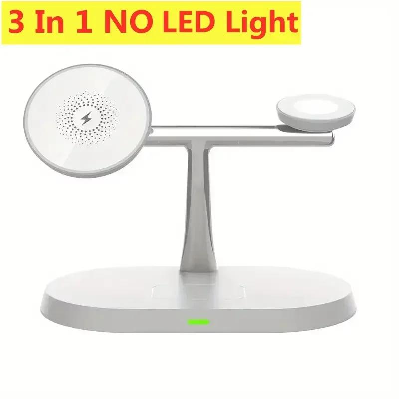 4 In 1 Magnetic Wireless Charger Stand for iPhone 16 15 14 13 Pro Max  Watch 1-9 AirPods Fast Charging Station Phone Holder