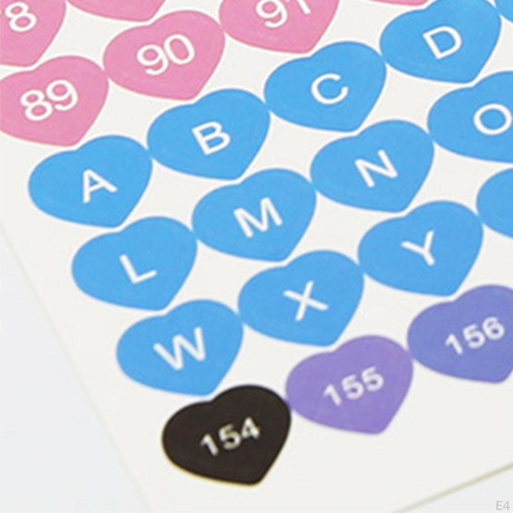 Diamond Number Stickers Set for Embellishment And Crafts - Pack of 8