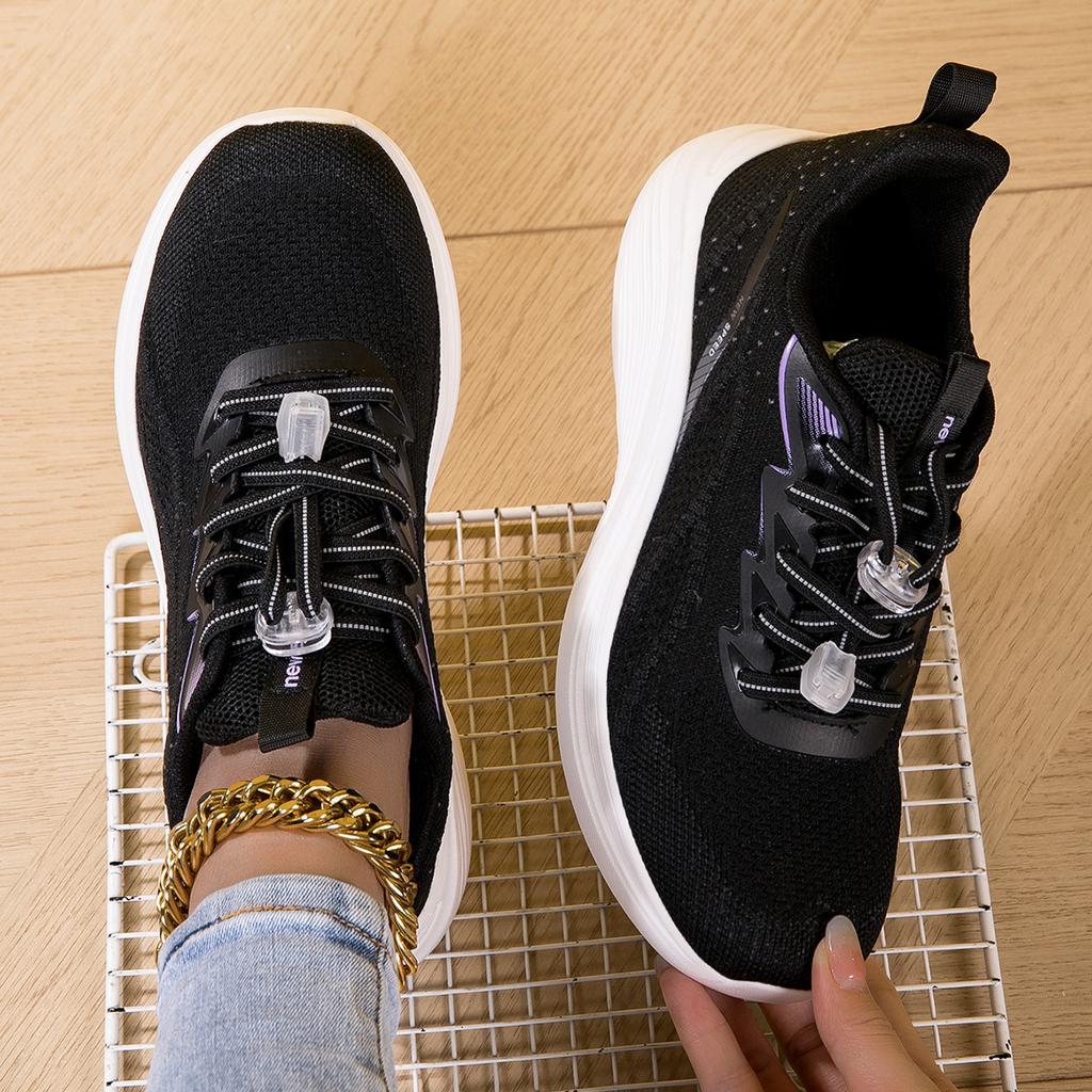 Spring and Autumn Women's Shoes Running Shoes Middle School Students Lightweight Breathable Fly-woven Casual Shoes Couple Shoes Travel Shoes Sports