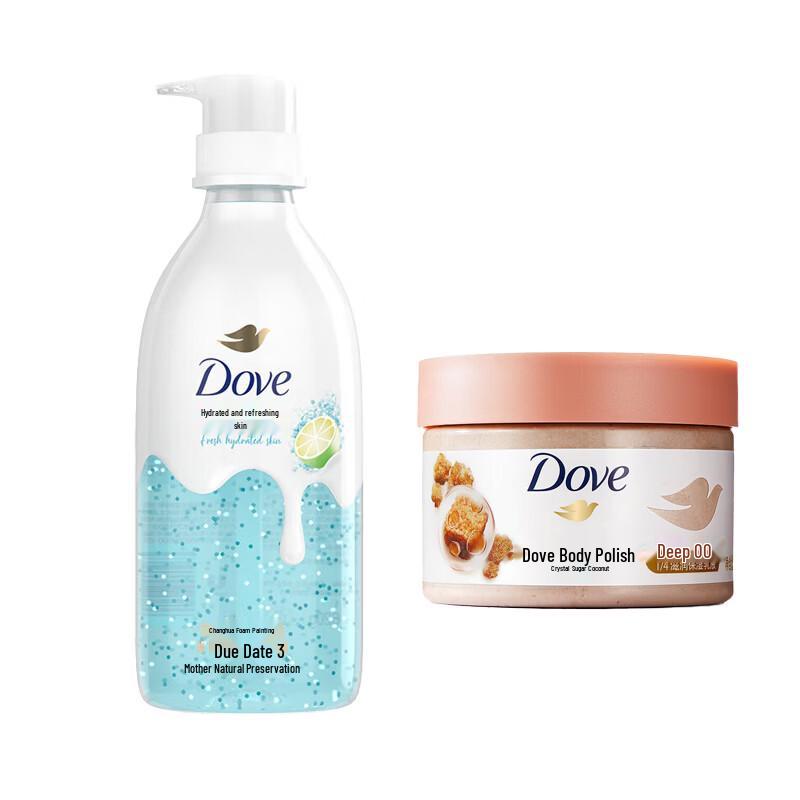 Dove Moisturizing Shower Gel & Body Scrub Duo Set