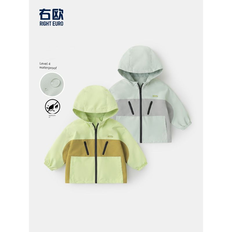 Right European Style Boys' Mountain Waterproof Hooded Jacket, Spring New Children's Clothing, Kids' Top, Spring Trendy Style