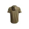 Under Armour Project Rock Printed Short Sleeve Hoodie Men Tops Tent-Green 1370465-361