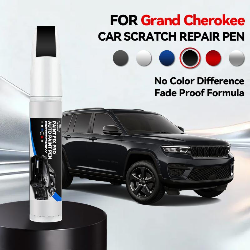 For Jeep Grand Cherokee 1992-2025 ZJ WJ WK WK2 WL Paint Repair Pen Touch Up Scratch Remover DIY Auto Accessories Black White Red