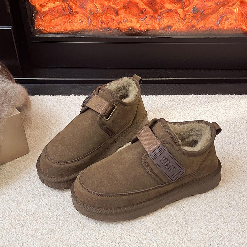 Processing custom Korean version men's winter velvet thickened warm thick sole comfortable fashion versatile cotton shoes non-slip men's shoes