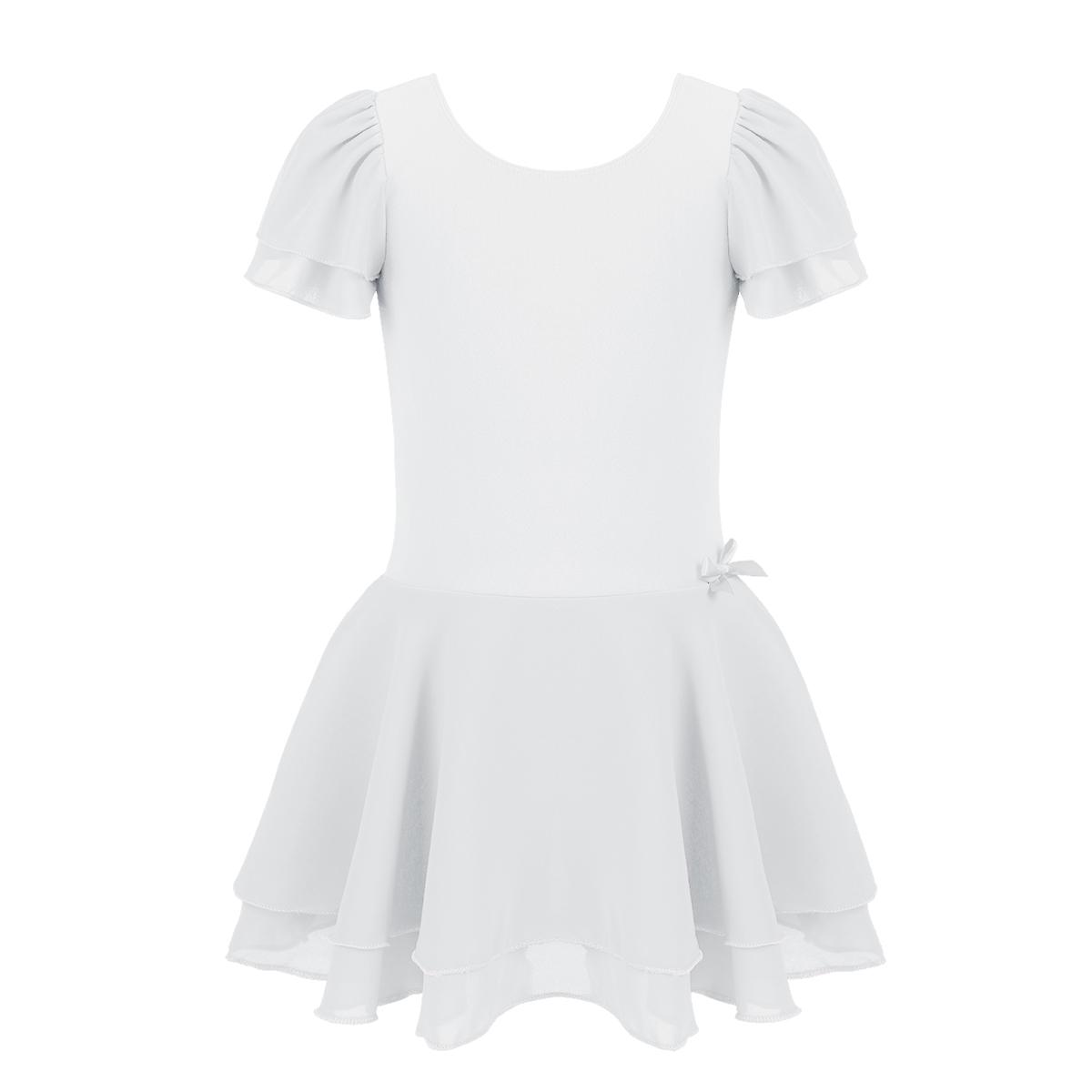 IEFiEL Meisjes Ballet Jurk Kinderen Danskleding Kinderen Ballet Jurken Dans Turnpakje Meisjes Danskleding 12-14 Years wit