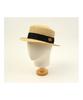 Beige Flat Short Panama Hat