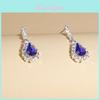 European Fashion Bridal Jewelry Set With Crystal Water Drop Pendant And Earrings For Women