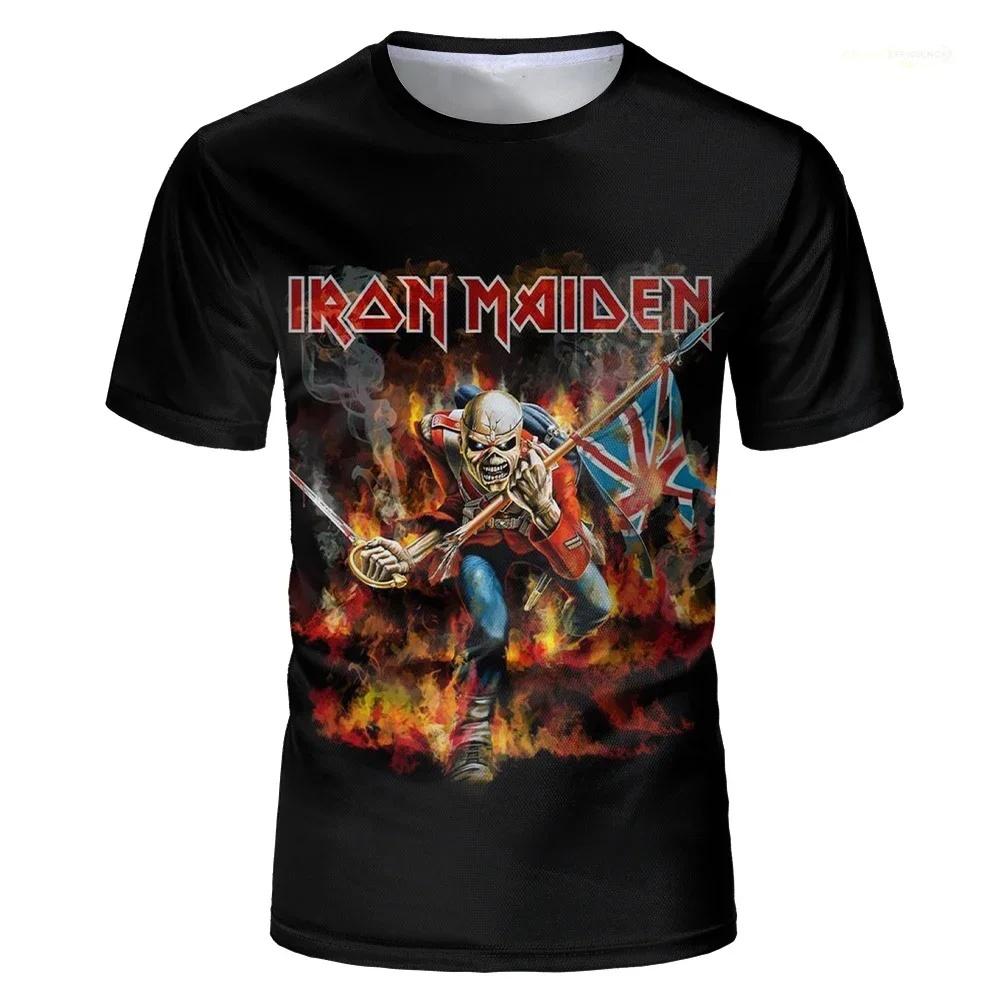 

Men s and Women s 3D Printed Punk T-shirts, Heavy Metal Rock Retro Clothing, Loose Summer T-shirts, Plus Size Short Sleeves 6XL