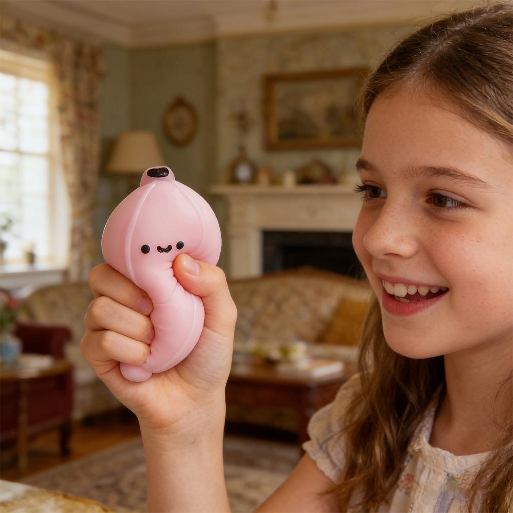 Yolk-shaped Rice Ball -toy, Egg-shaped Viral Imitation -oy, TPR Stress-relief Toy