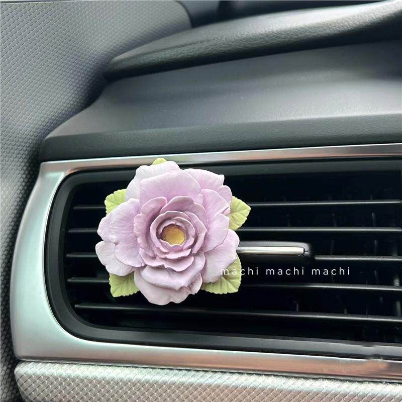 Aroma Diffuser Stone, Wardrobe and Car Fragrance, Gypsum Aroma Ornament, Gypsum Hanging Ornament, Fragrance Ornament, Aroma Hanging Piece Small Rose White Blank 5cm