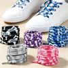 1 Stuk Patroon Platte Schoenveters Met Duurzaam Polyester Materiaal En Meerdere Kleuropties Perfect Voor Sneakers Casual Schoenen Dagelijks
