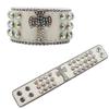 Trendy Punk Hip-hop Rhinestone Bracelet, Personalized Diamond-encrusted Colorful PU Leather Bracelet