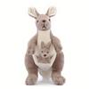 Adorable Simulation Kangaroo Plush Toys Soft Stuffed Animals Funny Mother Kangaroo and Baby Kangaroo for Kids Birthday Gifts