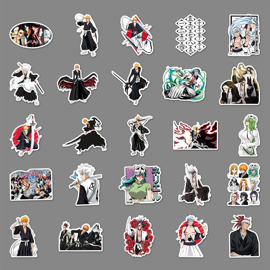 50 Death Doodle Cartoon Japanese Comic Peripheral Guka DIY Skateboard Mobile Case Suitcase Stickers Waterproof