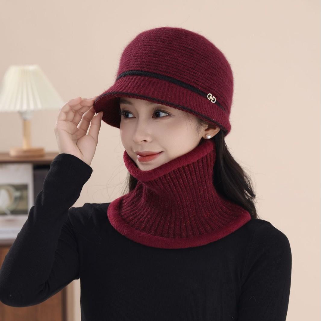 

Новая осенне-зимняя шляпа для пожилых мужчин для женщин, вязаная, универсальная, теплая, из кроличьего меха, утолщенная, модная шерстяная шляпа-котелок, бабушкин стиль One size