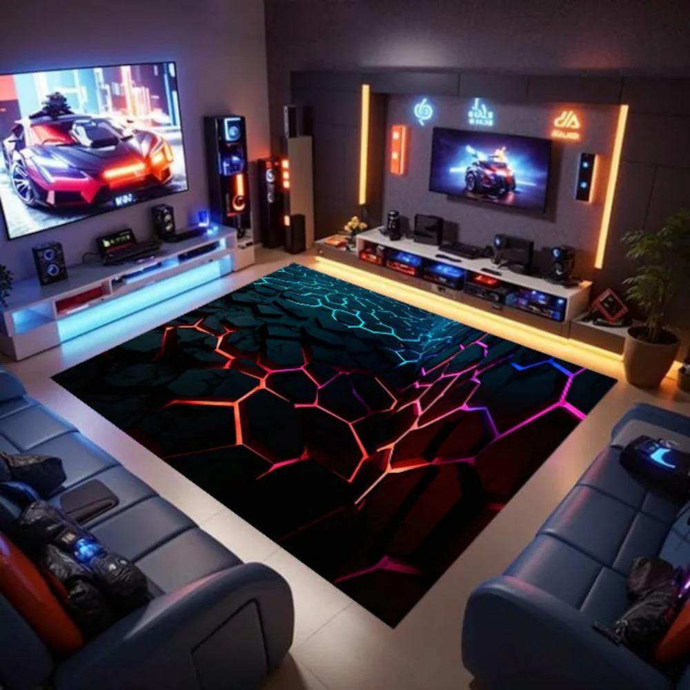 Gamer Koberec Vzor Ovladače PC Hry Koberec do Ložnice Obývacího Pokoje Herní Zóny Vnitřní Venkovní Koberec Rohožka Cool Dekor Chlapci Dívky