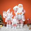 Children's Pink Santa Claus Christmas Figurine Ornament