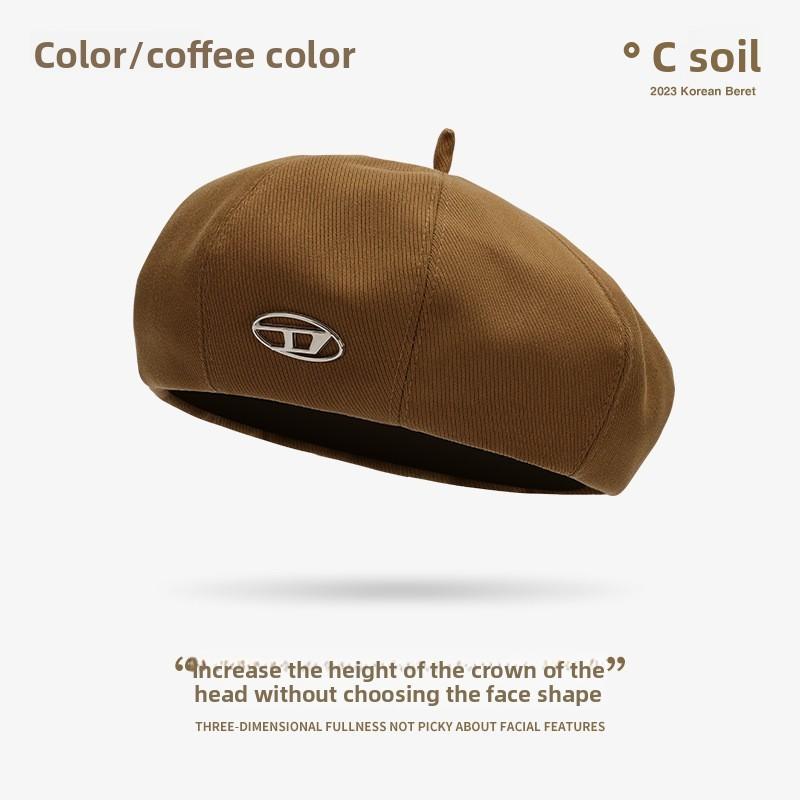 New autumn and winter beret, women's wool fashion versatile Japanese painter hat, windproof and warm cloud hat