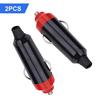 Set of 2 Waterproof Car Socket Connectors Compatible with DC Voltage