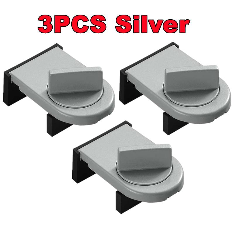 Nouveau 3/2/1PC Verrou de Sécurité pour Fenêtre et Porte Coulissante en Alliage Verrous de Porte de Sécurité Réglables Verrou de Protection Antivol Loquets de Sécurité pour la Maison