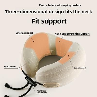 Memory Foam U Shape Neck Pillow Travel Airplane Office Nap Support Compact Foldable Comfort Portable Rest Soft Pillow Gift