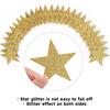 jijAcraft Glitter Gold Star Garland Decorations Hanging Garands Banner Backdrop, 2.7 inch Star Party Decoration for Birthday Baby Shower Wedding Kids
