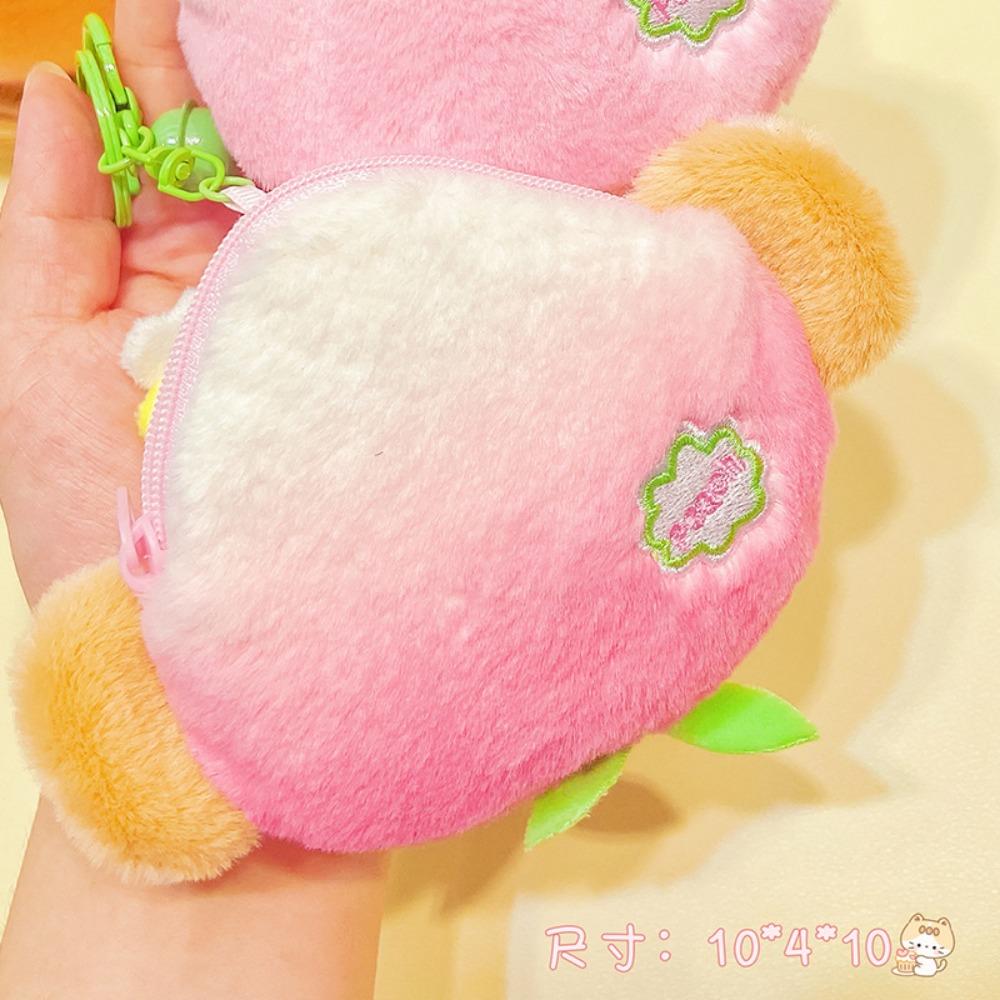 Wallet Plush Monkey Coin Purse Portable Cartoon Rabbit Keychain Bag Plush Doll Keychain Bag Travel