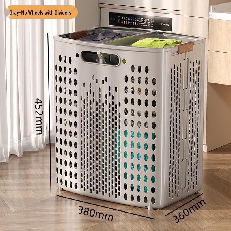 Extra Large Foldable Laundry Basket with Wheels - High Capacity, Movable & Durable