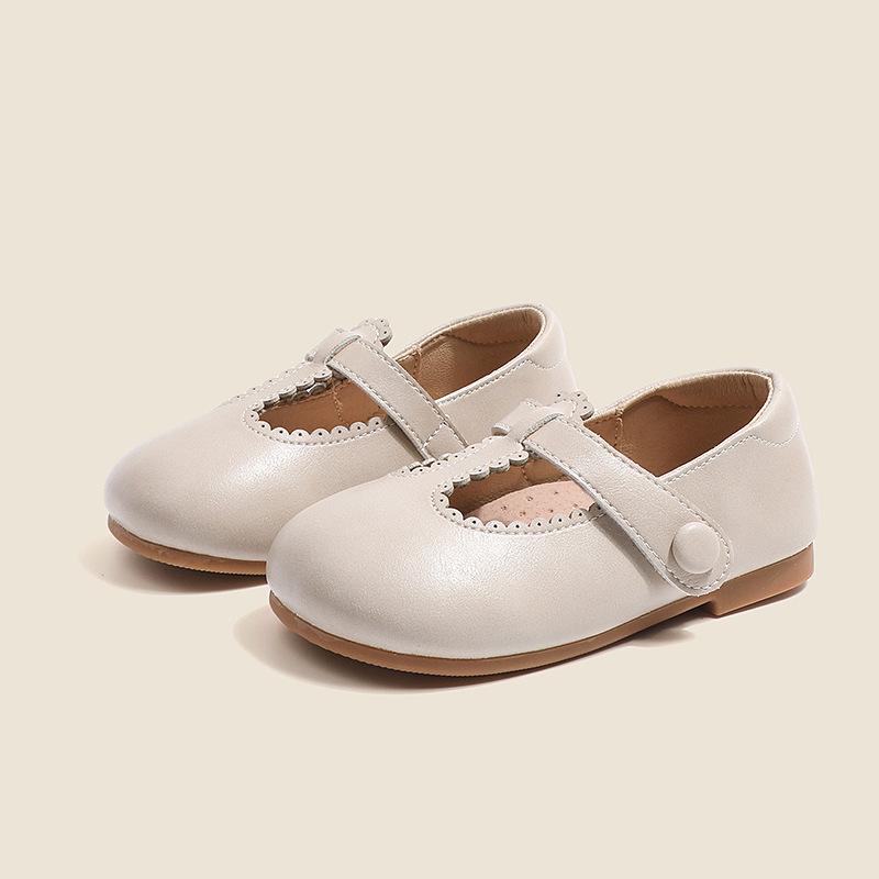 

Туфли Мэри Джейн для малышей, балетки для детей, школьные туфли для девочек, туфли принцессы с бантом 23 бежевый