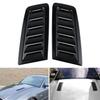 1 Pair Universal ABS Plastic RS Style Glossy Black Bonnet Vents With Free Tape
