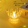 LED Electronic Candle Crown Light Crown Water Drop Wick Transparent Candle Holiday Atmosphere Light Night Light Birthday Gift