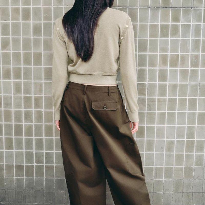 Zbzr Autumn New Women clothes Western Style Fashion Button Decoration Detachable V-neck Long sleeve Knit 3920289