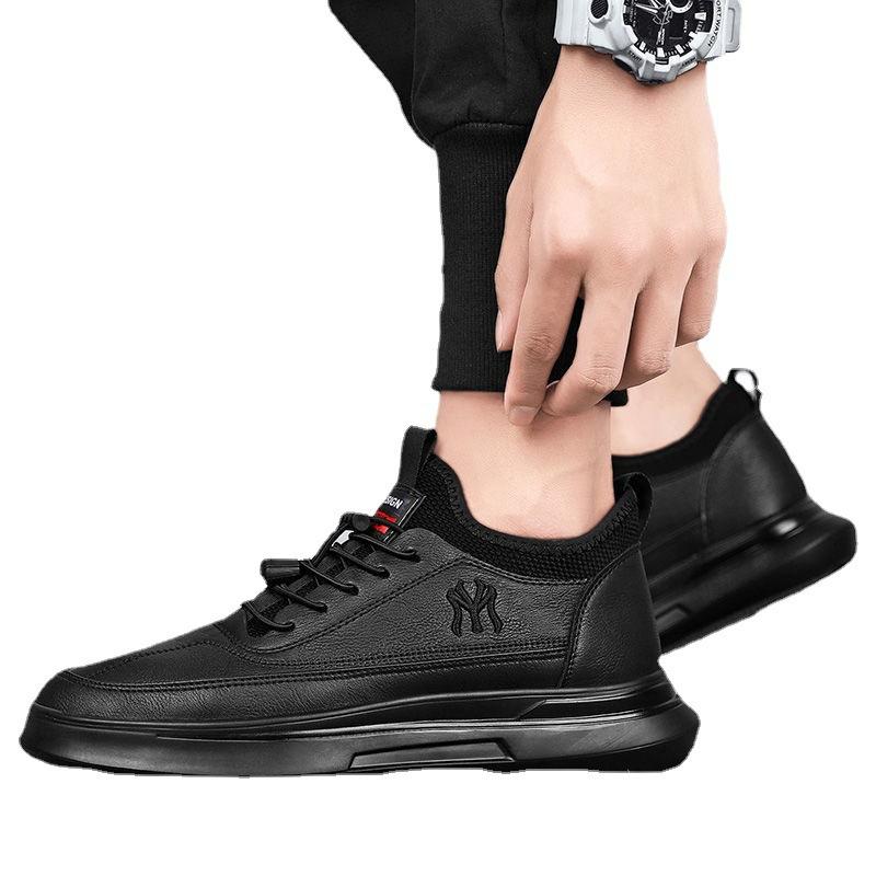 Autumn Men's Casual Shoes Outdoor Pu Board Shoes Fashion Platform Men's Casual Shoes Trendy Breathable Shoes Men's Shoes