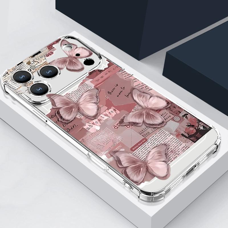 

Multi-color Butterfly Pattern Case For iPhone 17 Pro Max Coque iPhone 16 15 14 13 Pro Max 11 Shockproof Clear Soft Silicone Cover iPhone 13 Pro Max прозрачный