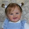 BZDOLL 55cm 22 Inch 3D-paint Skin Visible Veins Reborn Baby Doll Girl Smiling Soft Vinyl Princess Toddler
