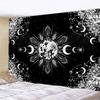 VIKAMA Dark Starry Sky Moon Tapestry Dreamlike Star And Moon Element Tapestry Bedroom Headboard InstagramStyle Decor Tapestry