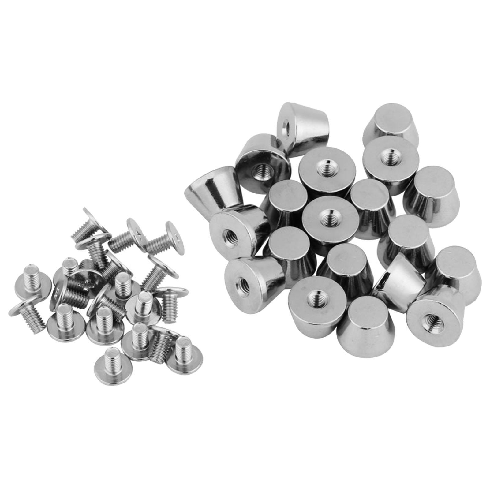 

20 Sets 10mm x 7mm Flat Head Rivet Studs For Bag Shoes Clothes Decorarion(silver) серебряный