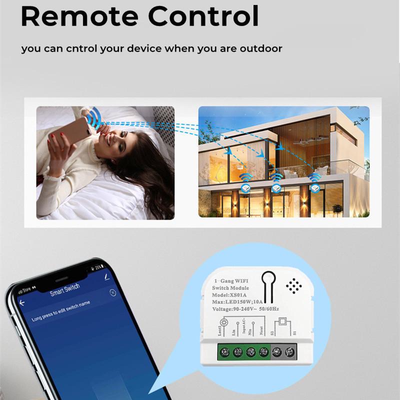 Graffiti Smart WiFi Voice-Controlled On/Off Switch with Alexa Integration, 1-Way Mini Module