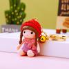 Adorable Resin Keychain For Kids Featuring Sparkling Doll Keyring For Girls Perfect Gift