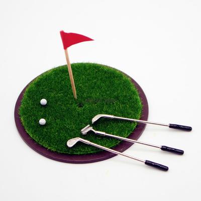 Miniature Simulated Golf Club Set Decorative House Props Golf Club Model Scene Model Life Scene Toy Dollhouse