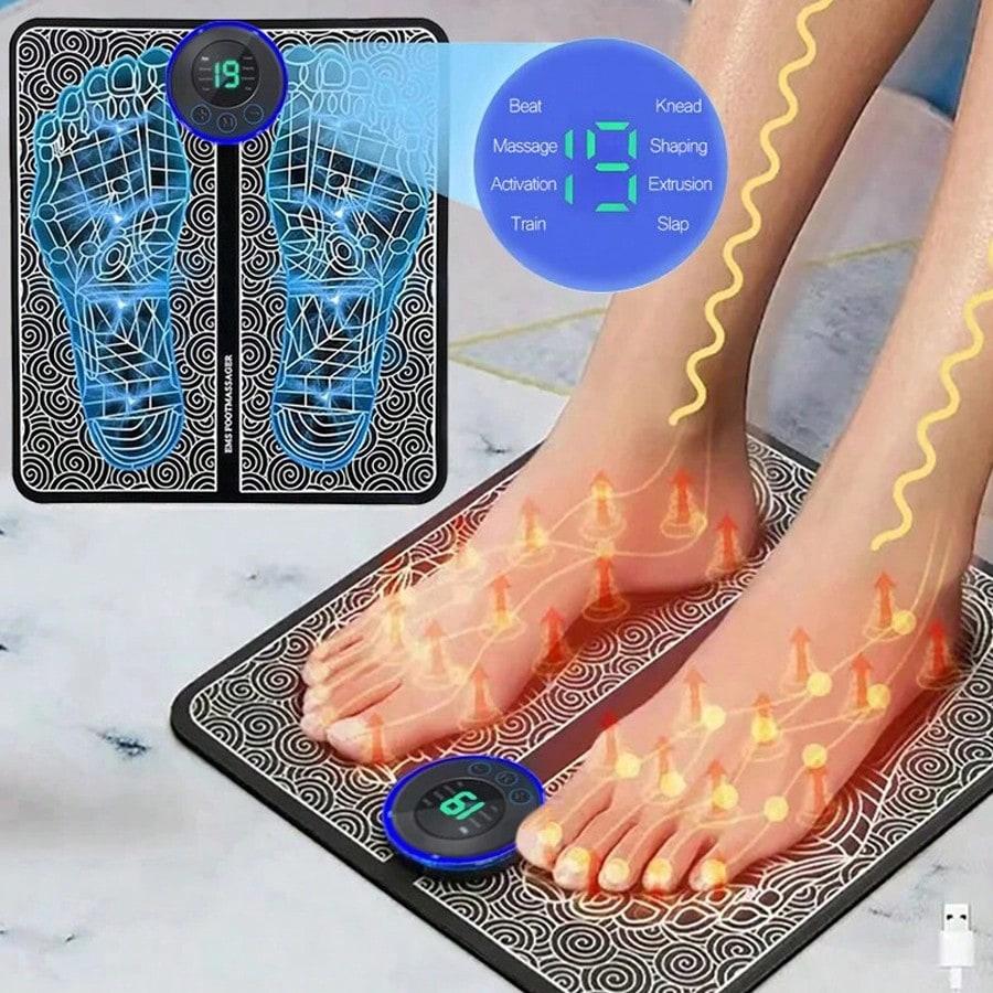 Tragbare Massageauflage, Massagestab, Massage-Set für Nacken, Schulter & Ganzkörpermassage-Kombination