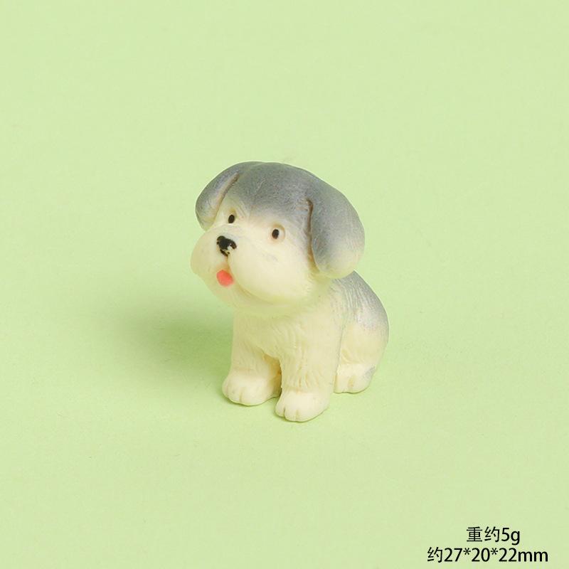 Cute Resin Dog Figure Realistic Animal Statue Mini Desk Car Decor Micro Landscape DIY Craft Ornament Gift