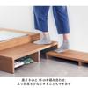 Wooden Entrance Step Natural Width Height 8cm [Belle Maison] Stool, Wood, Brown, 90cm,