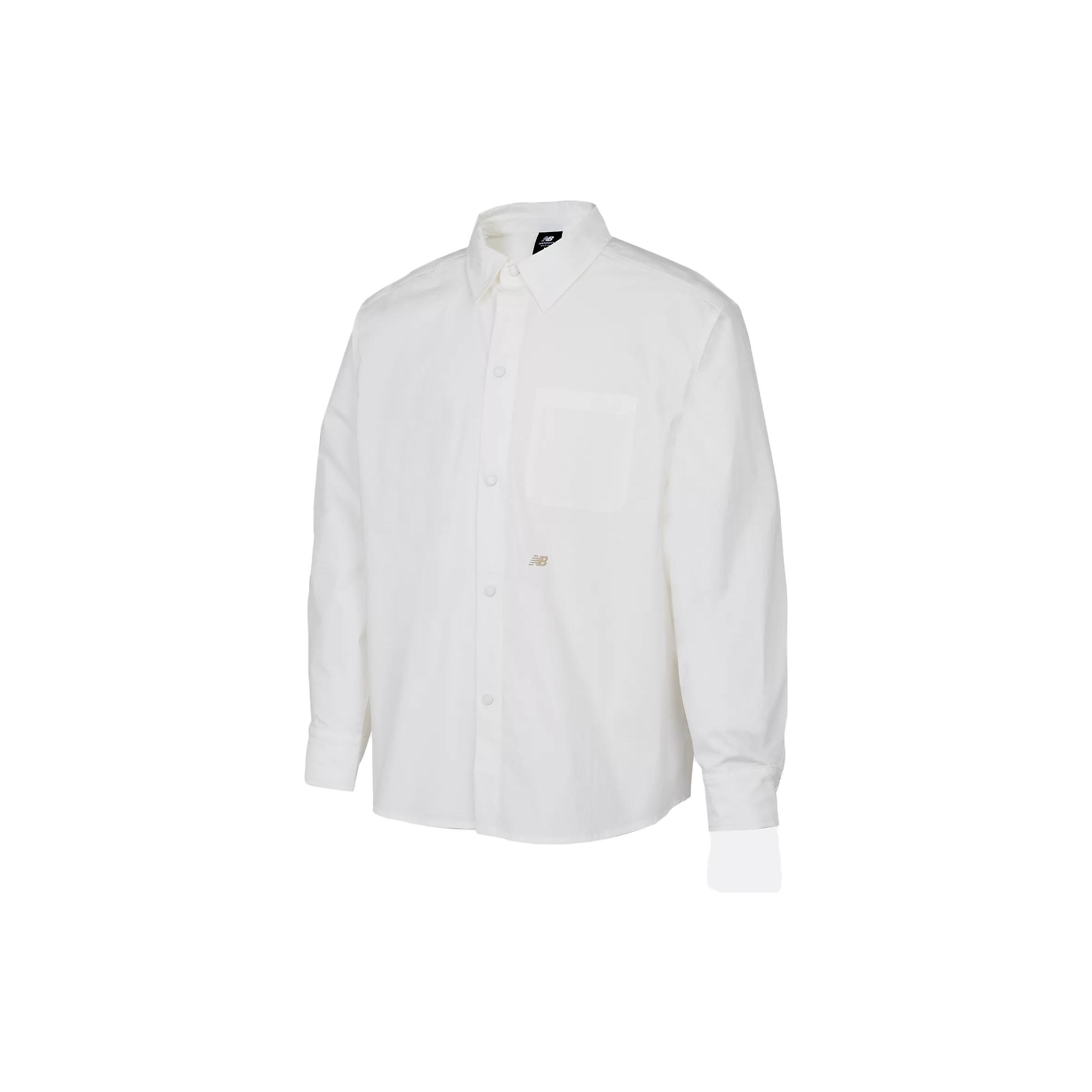 New Balance Shirts Men s White Lapel Moderate Other AMJ33358-CIC L