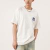 New MLB Old Flower T Shirts Unisex Milk White 3ATSM2023-50CRS