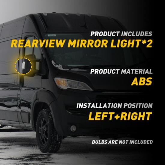 LEFT RIGHT MIRROR TURN SIGNAL LIGHT For 14-21 RAM PROMASTER 1500 2500 3500 EOA
