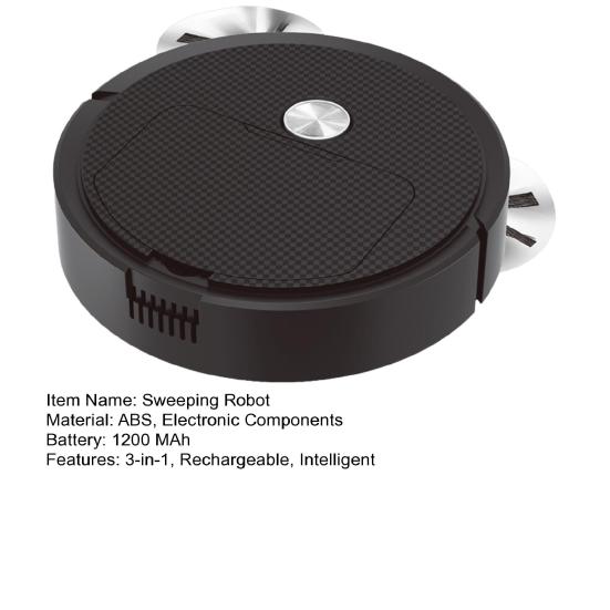 Robot Vacuum And Mop Combo Rechargeable Sweeping Vacuuming Mopping 3-in-1 Robot Vacuum