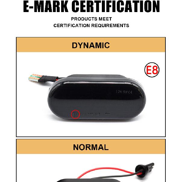 Dynamic Side Marker Light Turn Signal Flashing Blinker Lamp For SEAT Leon Ibiza 6L Ford Focus MK2 VW Golf 3 4 Lupo Passat PoloTurn Signal 2