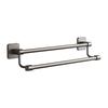 No-Drill Staggered Double & Single Rod Bathroom Towel Rack